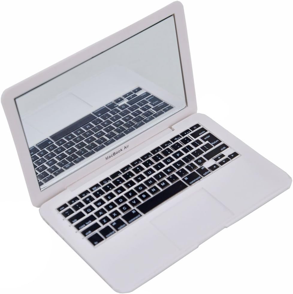 iBayda Mini Laptop Style Mirror For American Girl Dolls (White)