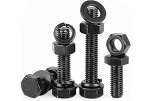 binifiMux M8-1.25 x 90mm Hexagon Bolts Hex Head Screws, 8.8 Grade Alloy Steel, Black Oxide Finish, Pack of 24