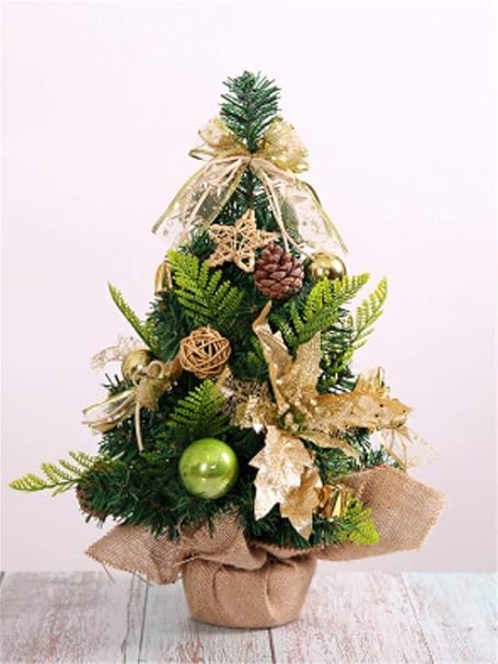 Amazon Ininuk ミニクリスマスツリー 卓上ツリー 小物 布 置物 装飾 デコレーション オーナメント 飾り付け 雑貨 プレゼント 贈り物 クリスマスツリー おもちゃ