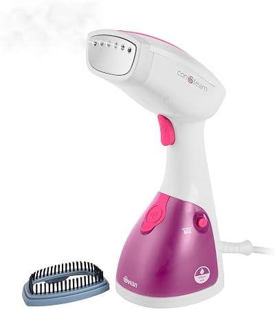 Swan Handheld Garment Steamer SI12020N 1100W 250ml 1.9m Cable White Pink