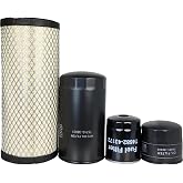 XYZIL Maintenance Service Filter Compatible with Kioti Gear Drive Tractor DK45S DK45SC DK55 DK55C Air Fuel Hydraulic Oil Filter Set T5710-38031 E6201-32443 E7230-11081 T4682-43172