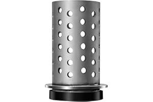 DZQ Perforated Casting Flask Vacuum Casting Stainless Steel Wall Flanged with Rubber Sprue Base(4" x 7")