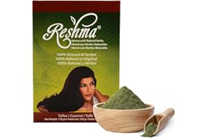 Reshma Beauty 100% Natural Organic Henna Powder for Hair with 7 Ayurvedic Herbs Indigo, Henna, Bhilawa Nuts, Amla, Ratanjot Roots, Hibiscus, & Shikakai, Heena Mehendi - 5.29 oz, Pack of 1 (Toffee)