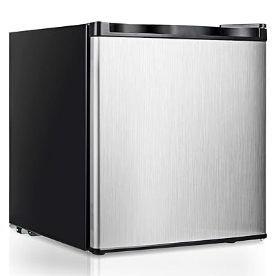 COSTWAY 1.1 Cu. Ft. Compact Upright Freezer, Reversible Steel Door