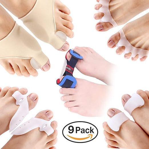9pcs Corrector Big Toe Straightener Bunion Corrector Orthopedic Big Toe