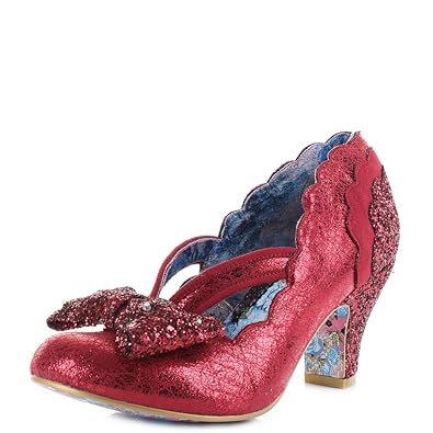 irregular choice red glitter shoes