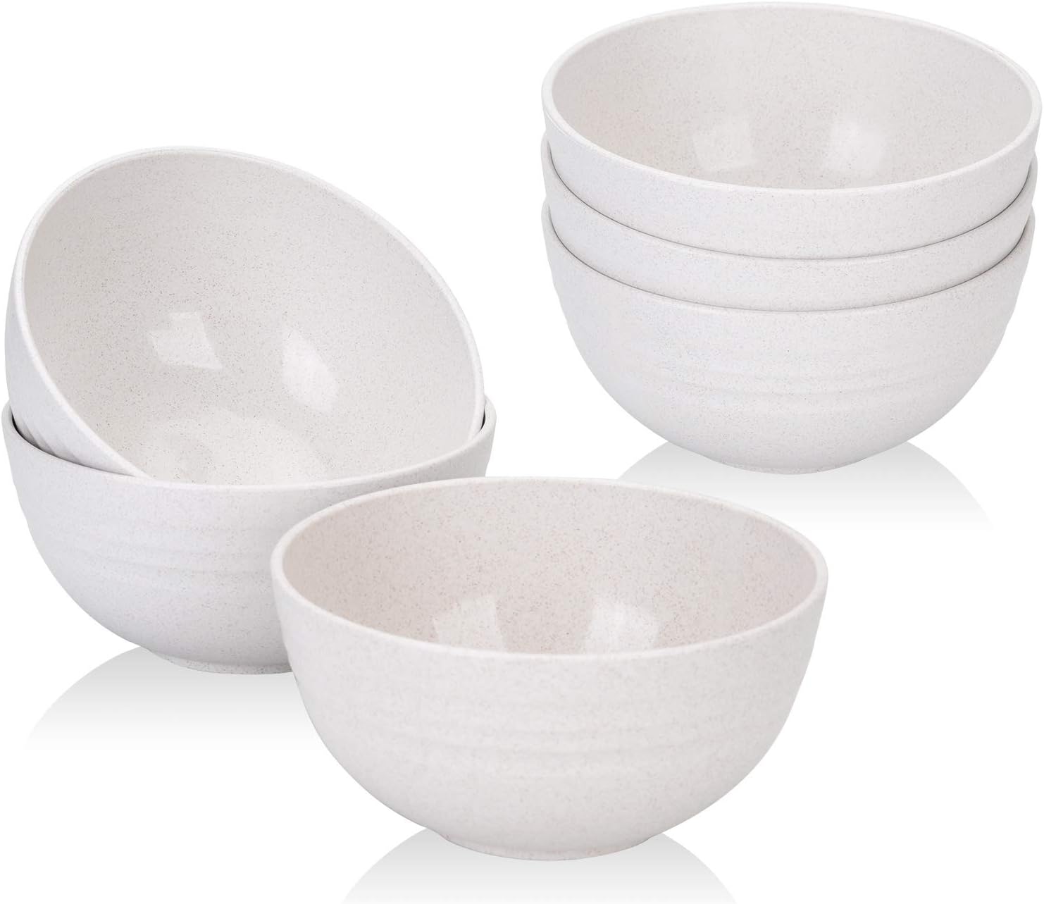 【Set Of 6】 Unbreakable Cereal Bowls 24 OZ Set Wheat Straw Bowls