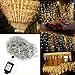 LED Icicle Lights, YUNLIGHTS 16.5 ft 216 LED Plug in Fairy String Lights, Warm White Curtain Christmas Lights for Bedroom Patio Yard Garden Wedding Party