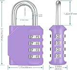 ZHEGE 4 Digit Combination Padlock Purple Weatherproof Locker Lock view 4