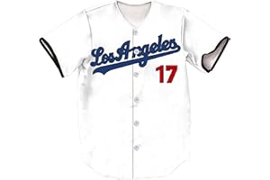 HOPSHION 5/17/50 Stripes Baseball Jersey Short Sleeve Button Shirts for Fans