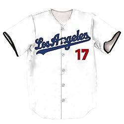 HOPSHION 17 Baseball Jersey Short Sleeve Button