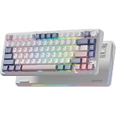 Keyporia L75 Wireless Gaming Keyboard, Creamy Mechanical Keyboard with Knob | Gasket Structure, Hot-Swap Design, RGB Backlight, PBT Keycaps, Custom Driver, Win/Mac/PC (Purple)