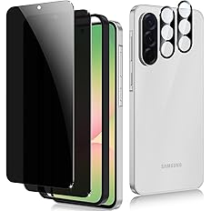 RXNMH 2+2 Pack for Samsung Galaxy A56 Privacy Screen Protector & Camera Lens Protector, Anti Spy Shatterproof Tempered Glass 