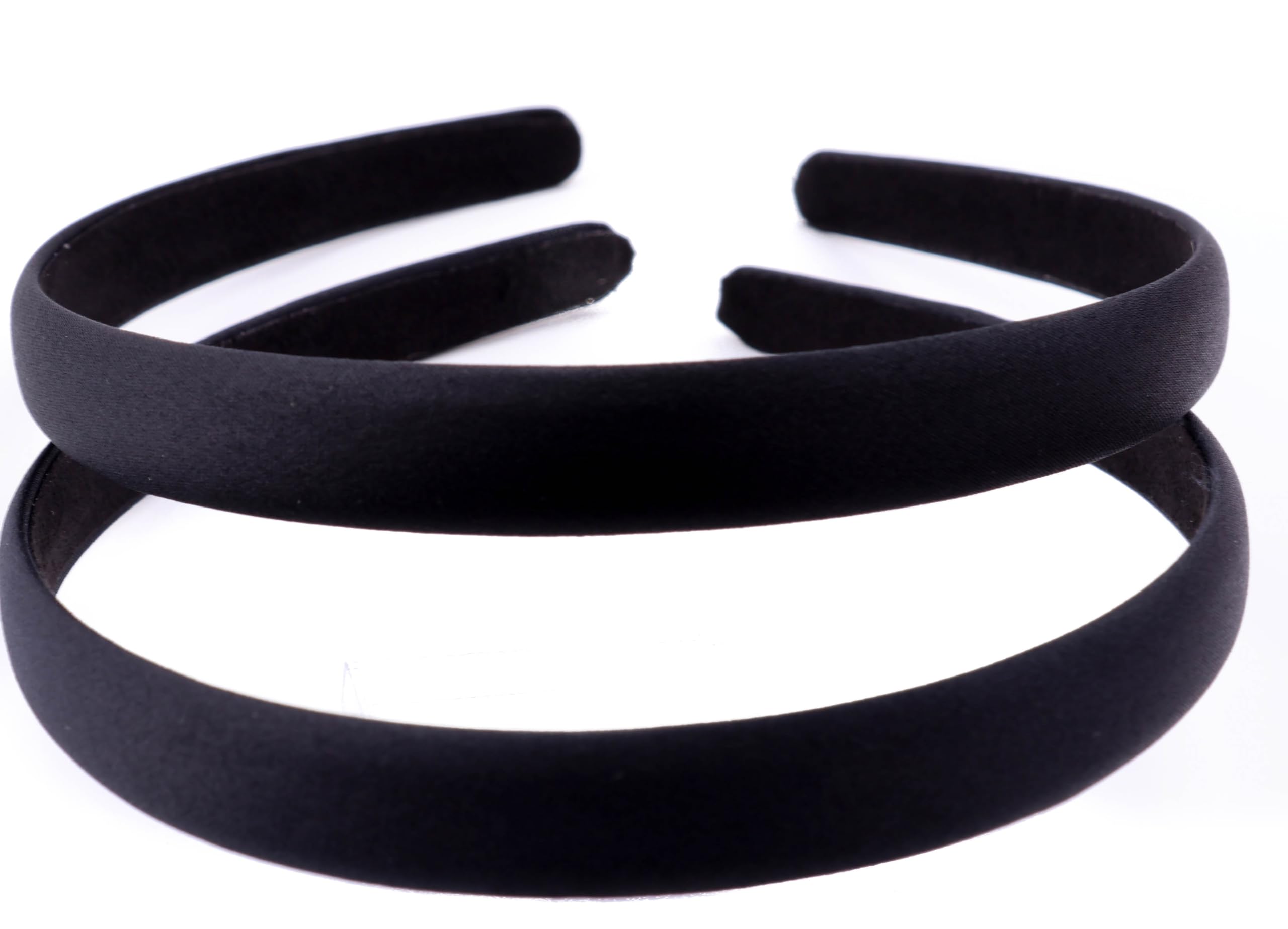 Mytoptrendz 2 pcs Slim 1.5cm Alice Headband for Girls Plain Slim Luxury Head Bands Hair Accessories for Women Hair Bands with Non-Slip Grip Classy Elegant Accessory (Black,)
