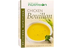 Nutmeg State Nutrition – High Protein Instant Soup Mix, Low Calorie, Low Fat, Low Carb, Ideal Protein Compatible, 7 Servings Per Box (Chicken Bouillon)