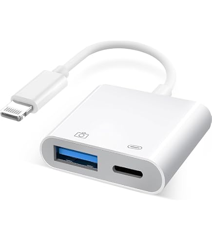 Amazon.com: Apple Lightning to USB Camera Adapter with Charging