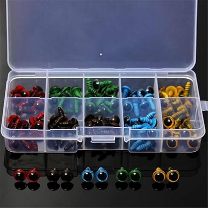 Thboxes 100 PCS / 5 Colors - Mix 8mm Safety Eyes Teddy Bear Box Plush Toy Animal Puppet Doll