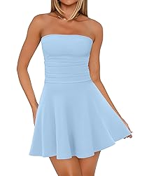 OFEEFAN Womens Summer Dresses 2025 Strapless Tube