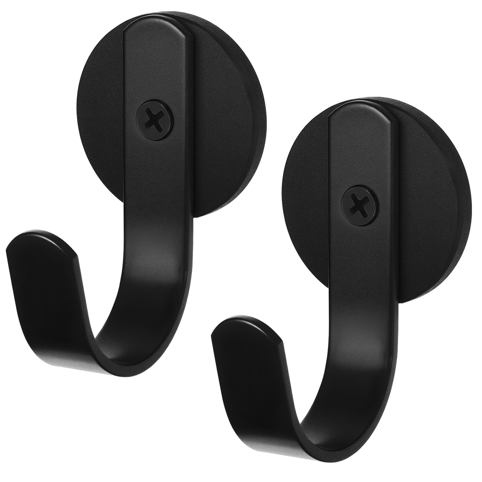 Photo 1 of HOMEBROS Magnetic Wreath Hanger, Metal Front Door Wreath Hooks with Rubber Coated, Black, 2 Pcs