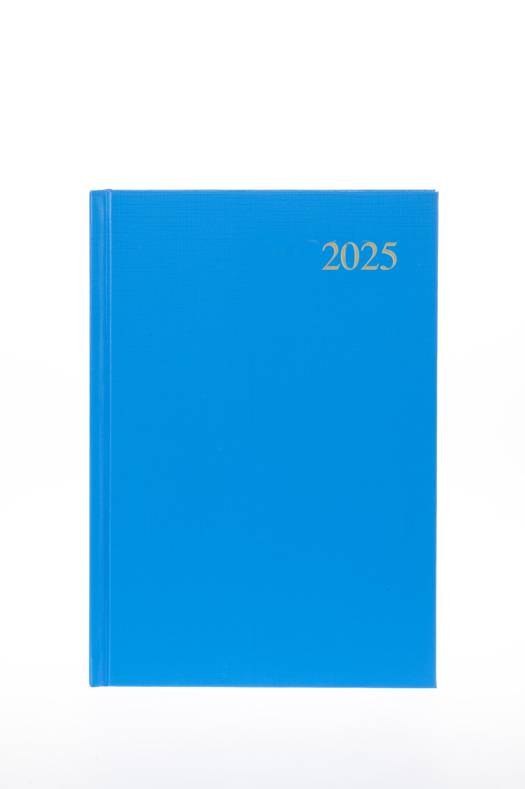 Collins Essential 2025 Business Diary - A5 Day to a Page Planner with Leathergrain Hardback Cover - Light Blue - ESSA51.57-25