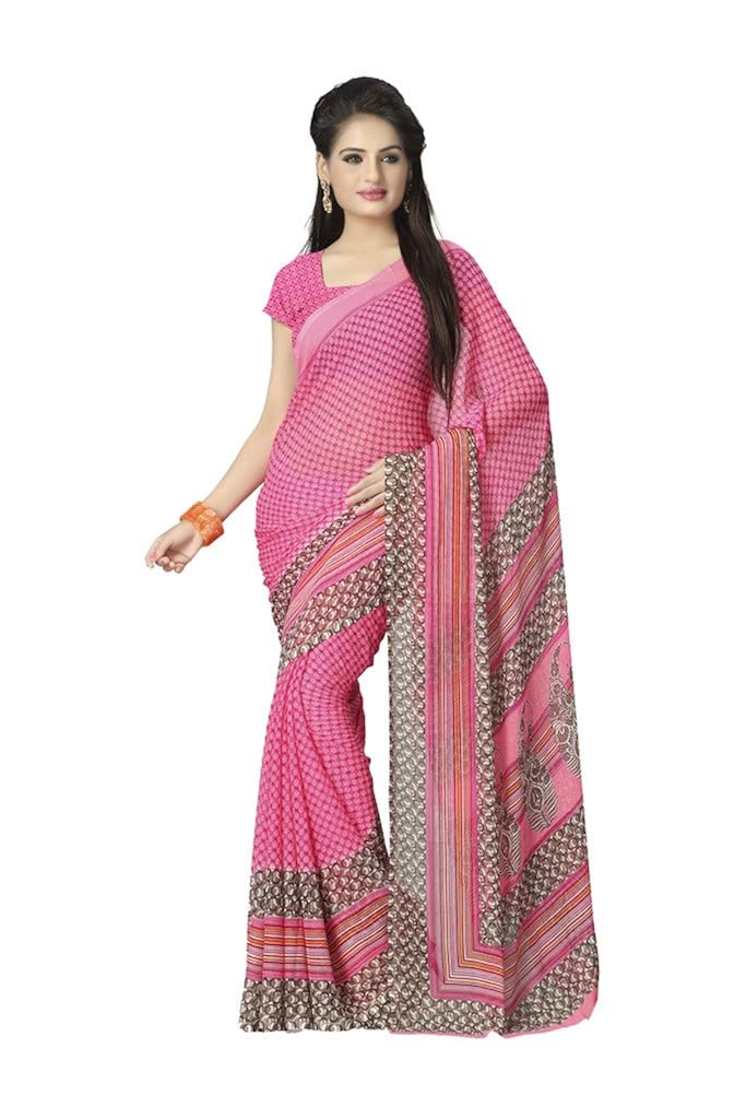 vaamsi chiffon saree with blouse piece