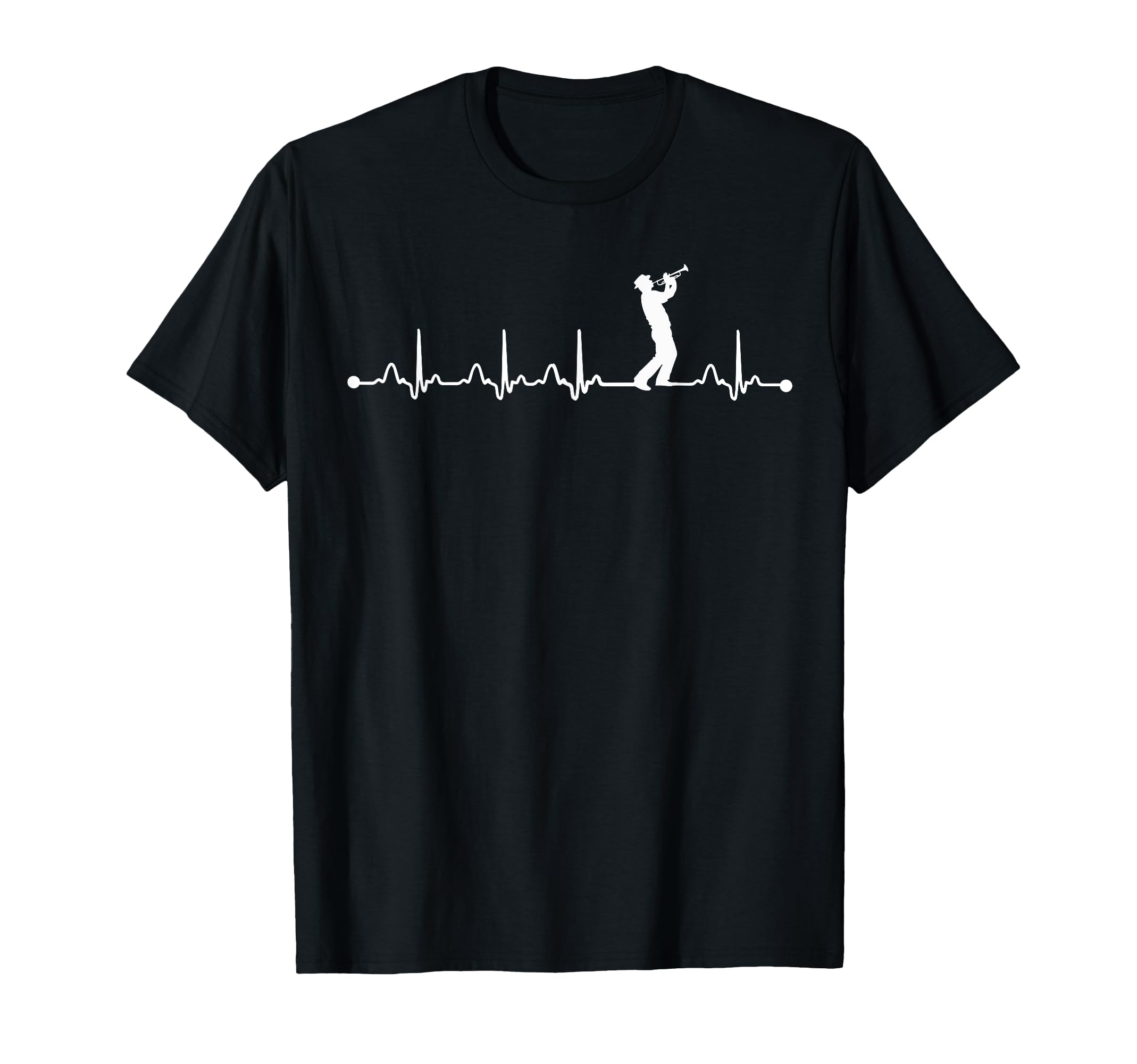 Retro Heartbeat ECG Vintage Trumpet T-Shirt