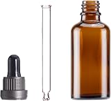 Yizhao Amber Glass Dropper Bottles 50ml 6Pcs with Glass Pipette Anti Theft Cap view 4