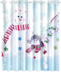 YXUAOQ Cortinas Opacas de Dos Paneles Familia Snowmans On Snow Madre