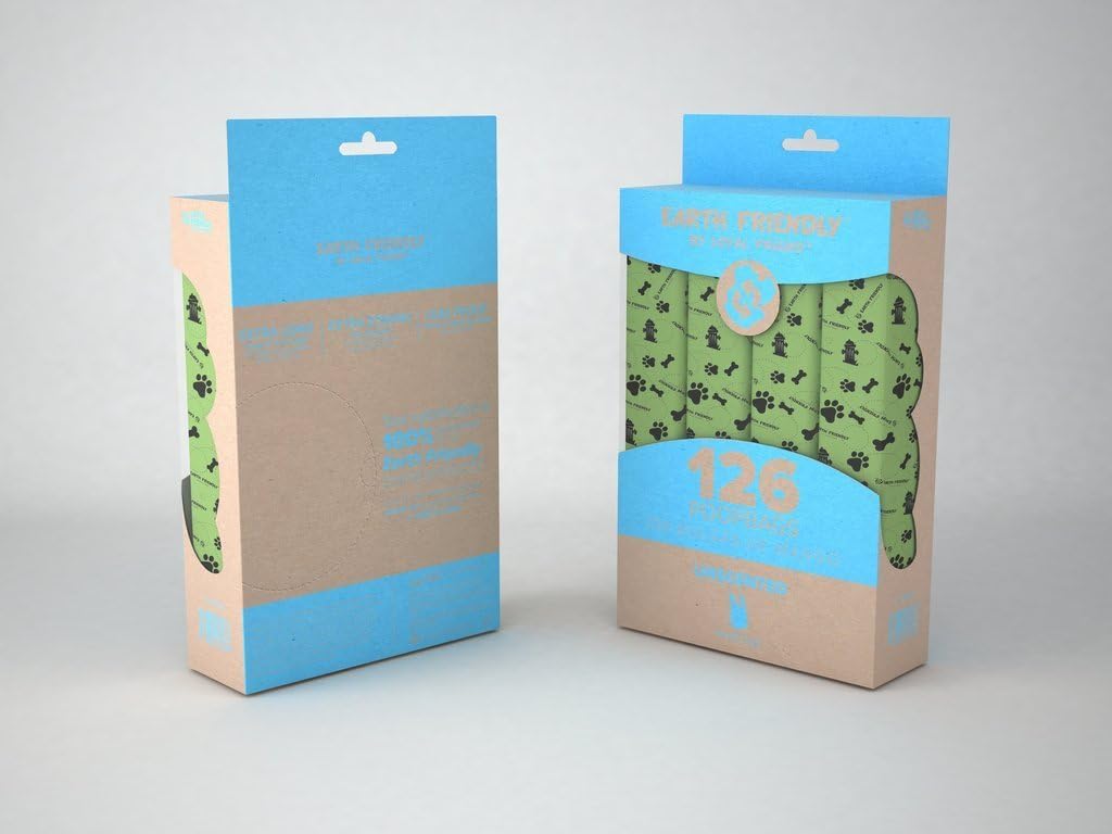 Earth Friendly Handled Poop Bags 126 Bags Unscented