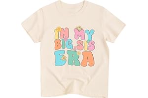 Rixalor Toddler Girl Big Sister Shirt Pregnancy Announcement T-Shirts Cotton Short Sleeve Tees 2-10 Years