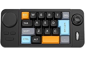19-Key Mechanical Gaming Keypad, Hot-Swappable Macro Programmable RGB Backlit, Type-C Wired Compact Numpad with Built-in Mous