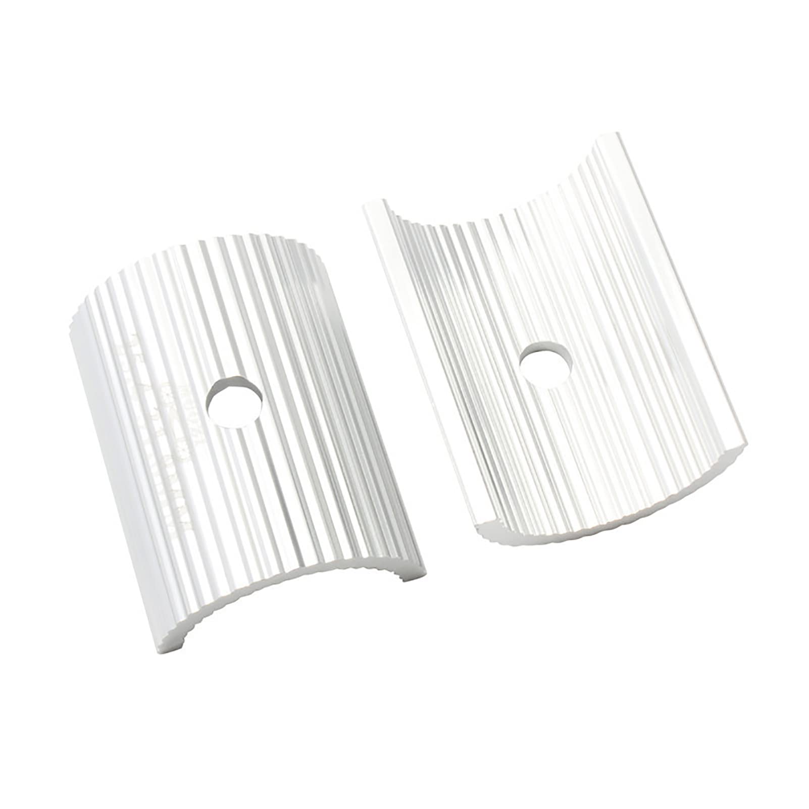 1 Pair Bicycle Handlebar Shim Bike Handlebar Stem Shim Handle Bar Adapter Aluminum Alloy Clamp Spacer Conversion Shims Cycling Parts Components (25.4 to 31.8mm, Silver)