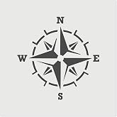 Vintage Nautical Compass Rose Wall Cookie DIY Craft Reusable Stencil - 3.5 Inch