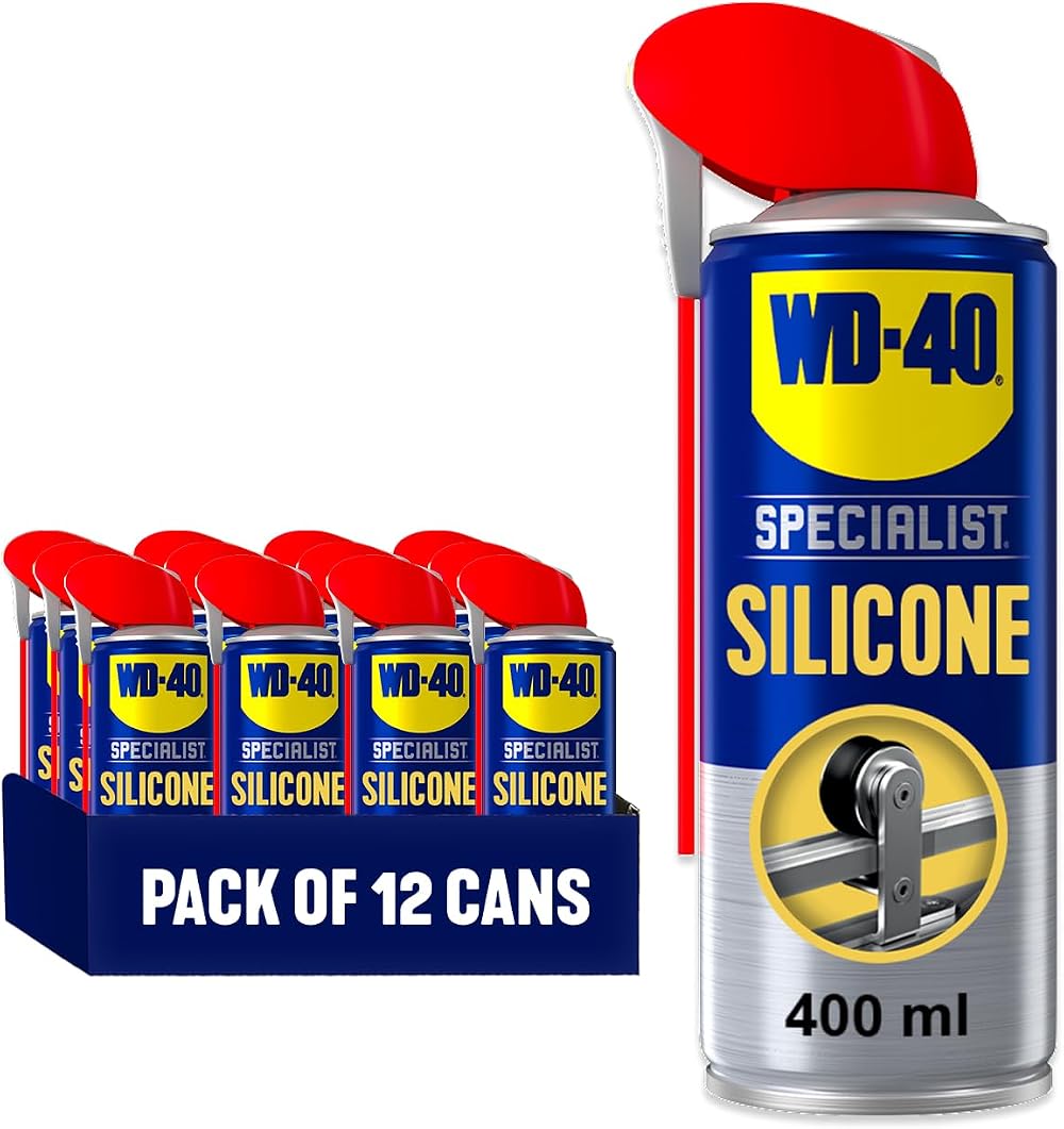WD-40 Specialist Silicone Spray Lubricant 400ml 12-Pack All-Weather