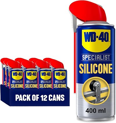 WD-40 Specialist Silicone Spray Lubricant 400ml 12-Pack All-Weather