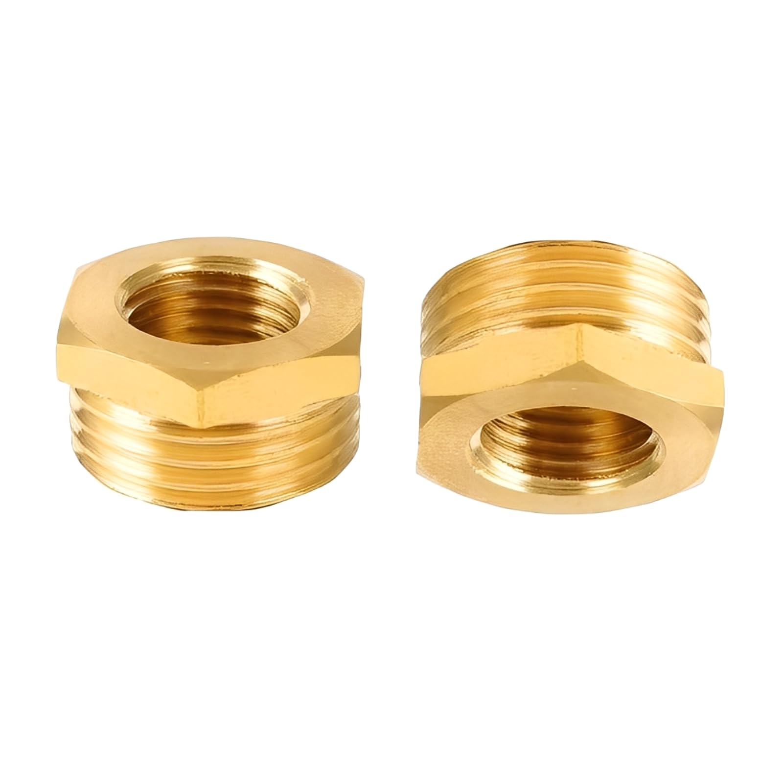 MiJunHD 2PCS Brass Reducer Connector | BSP Female Thread G 1/4 ≈ 12mm to Male Thread G 1/2 ≈ 20mm | Pipe Thread Reducing Joint Plumbing Adapter for Pipe Connection Converting