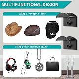 MOSTRUST Upgraded Hat Hooks 10 Pack Black Wall Mount Adhesive with Screws view 7