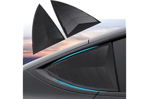 XTnueotr for Tesla Model Y Rear Side Window Cover Louver Sport Style, for Tesla Model Y 2021-2023 Exterior Decoration Accessories (Model Y-Matt Black)