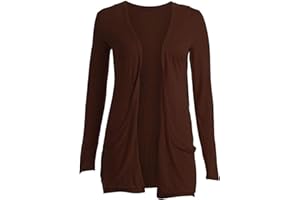 Loxdonz Kids Girls Boyfriend Cardigan Open Front Casual Long Sleeve Fashion Top with Pockets Age 5-13 Years