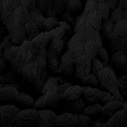 Puncuntex Black Throw Blanket 90"×90" inches Fuzzy