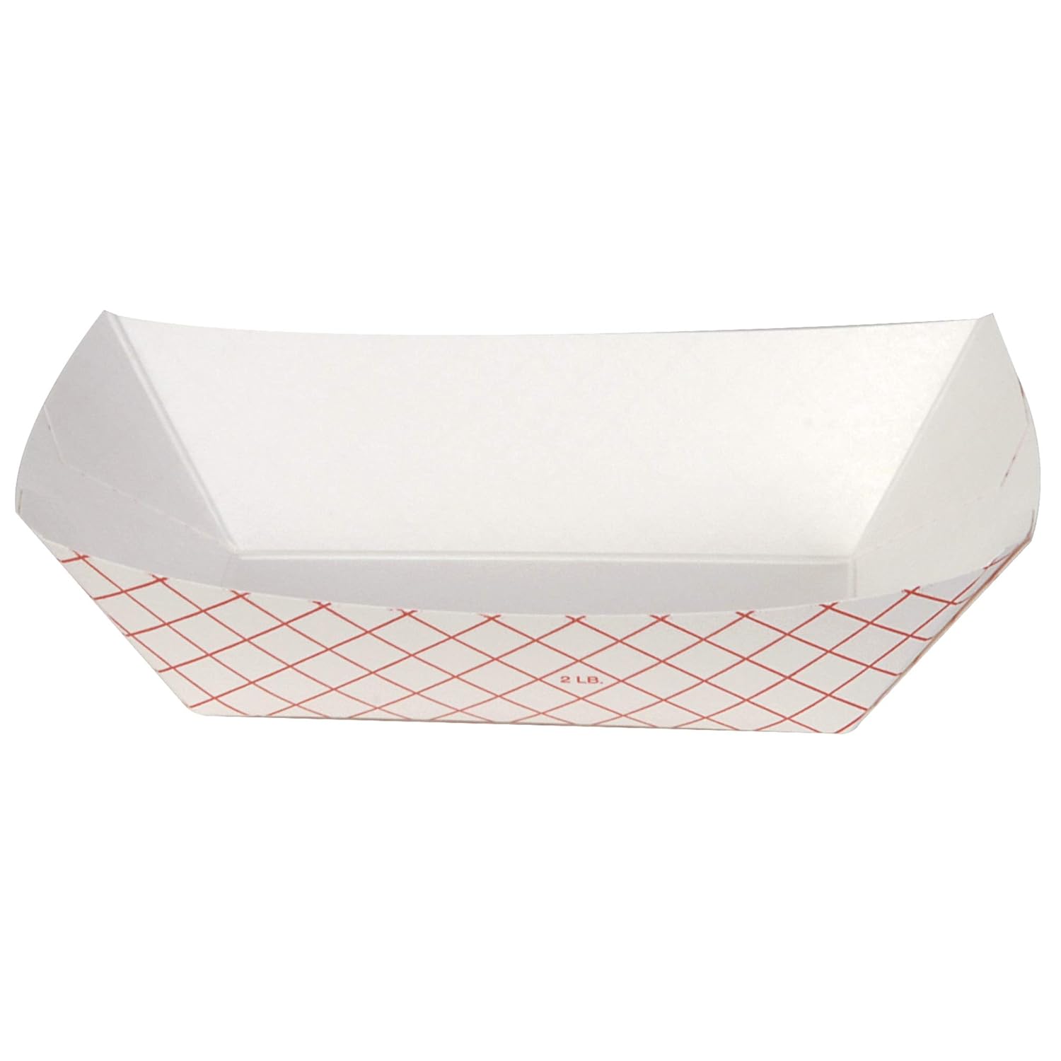 Dixie 2 Lb Polycoated Paper Food Tray by GP PRO (Georgia-Pacific), Kant Leek, Red Plaid, RP2008, 1,000 Count (250 Trays Per Pack, 4 Packs Per Case)