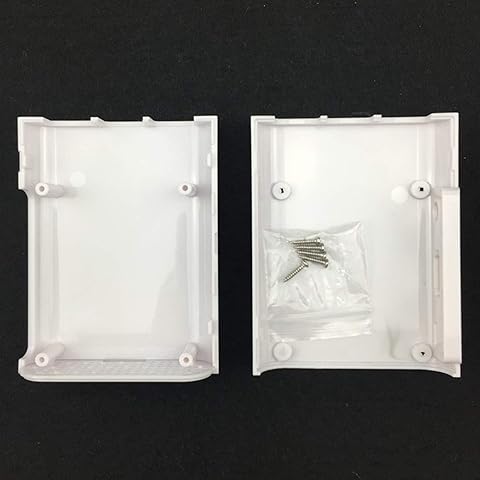 Monland Estuche De Plastico para Raspberry Pi Box Shell para Raspberry Pi 3/2 / B (Blanco