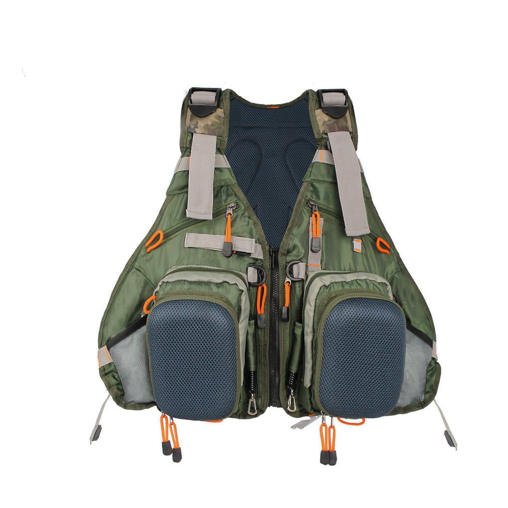 メンズ レディース用プレミアムフィッシングタックルベスト B071zv1zty フライフィッシングギア機構用アジャスタブルフライフィッシングアクセサリー Kylebookerフライフィッシングバックパック ベストコンボ タックルバッグ 値下げ