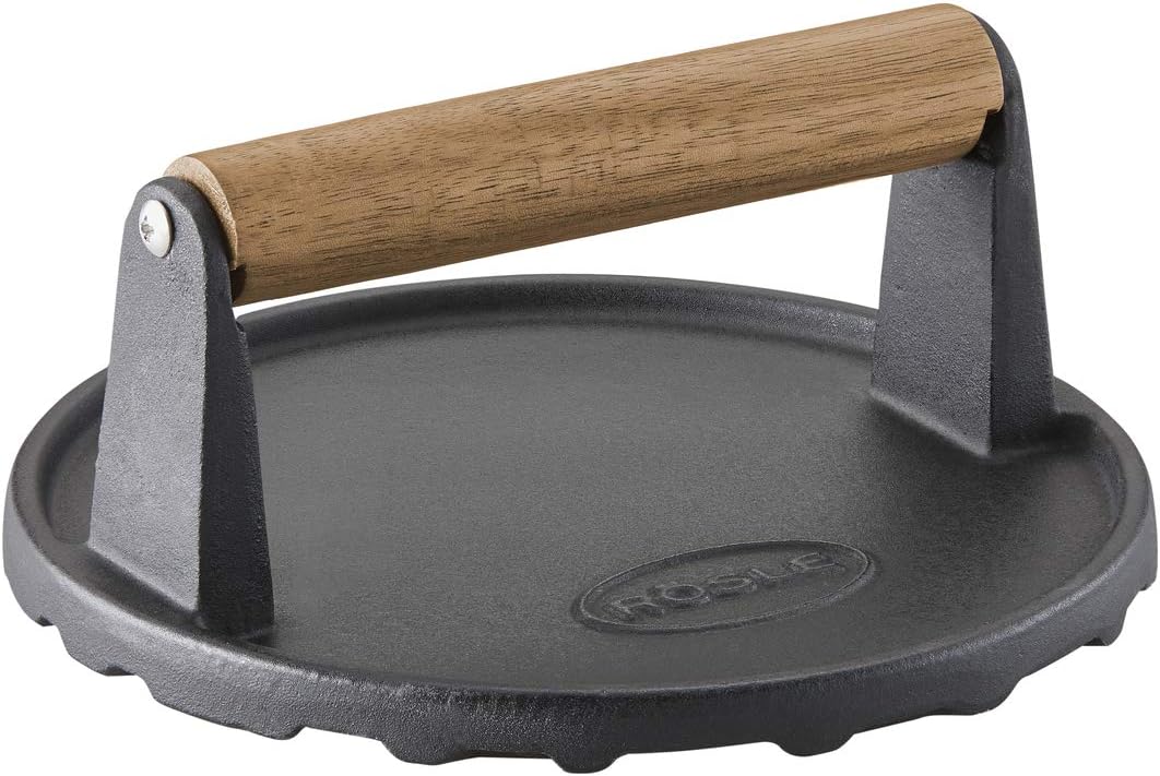 RÖSLE Barbecue burger set 3-piece, with burger press Pro, Barbecue weight and burger turner, 18/10 Stainless Steel, enamelled cast iron - Image 4