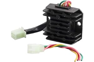 Dickno 12V Voltage Regulator Rectifier, 4 Wires Voltage Regulator Replacement for GY6 125cc 150cc ATV Dirt Bike Go Kart Moped and Scooter