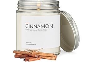 1OAK Soy Wax Scented Candle (Cinnamon) - Long Burning Premium Hand-Poured (7oz.)