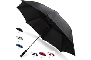 Third Floor Umbrellas 62/68 Inch Automatic Open Golf Umbrella - Extra Large Vented Windproof Waterproof Sturdy Double Canopy