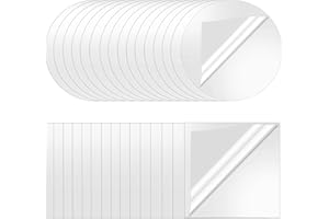 Shitailu 30 Pieces Self-Adhesive PVC Repair Patch Vinyl Pool Patch Repair Kit Plastic Repair Patches Strongly Sticks to The Surface of Swimming Pools, Inflatable Boat, Air Beds, Clear