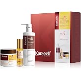 Karseell Collagen Hair Treatment Deep Repair Set | Hair Mask, Shampoo and Argan Oil for Dry Damaged Hair All Hair Types, 2 x 16.9floz + 1.69floz