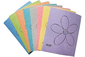 Skoy Cloth, 8-Pack Versatile Swedish Dishcloths for Kitchen and Household Use, Reusable Cleaning Cloths, Planet-Friendly, Dis